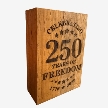 America 250 years of freedom block