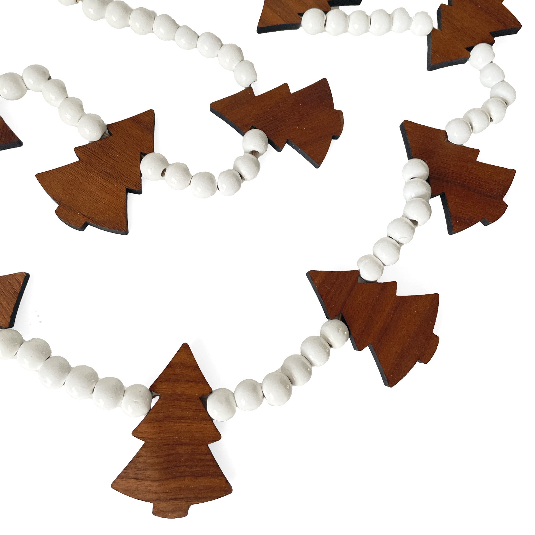 Mud Pie Wooden Christmas Tree Garland