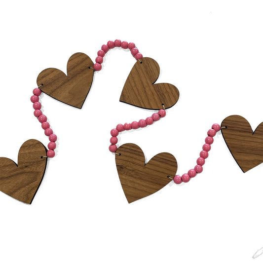 GARLAND HEARTS PINK