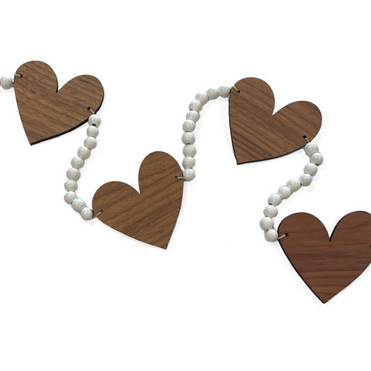 GARLAND HEARTS WHITE