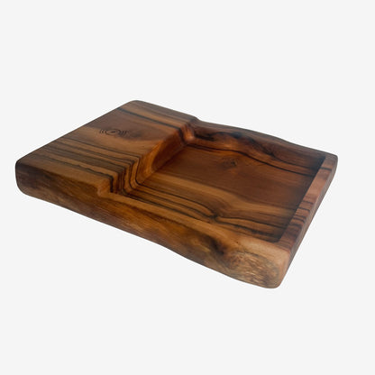 Live Edge Walnut Catchall with Wireless Charger