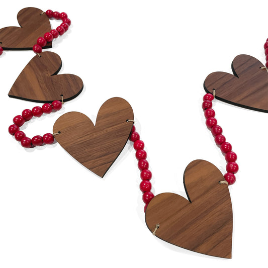 GARLAND HEARTS RED