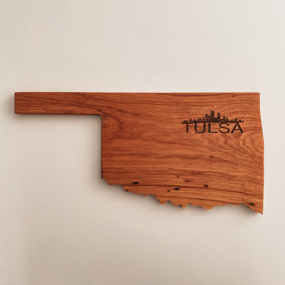 Oklahoma Cutting/Serving Board - Tulsa Skyline