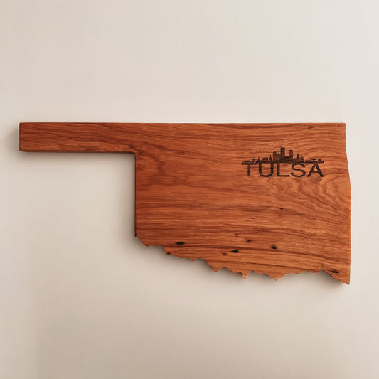 Oklahoma Cutting/Serving Board - Tulsa Skyline