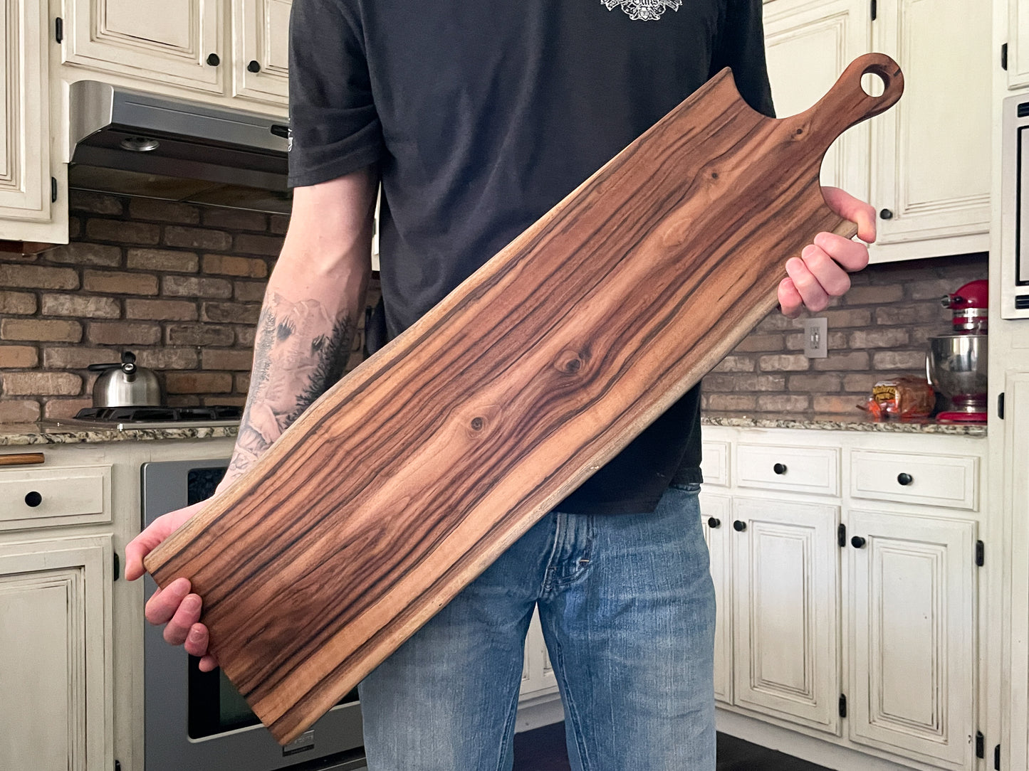 Live Edge Walnut Charcuterie Board with Handle